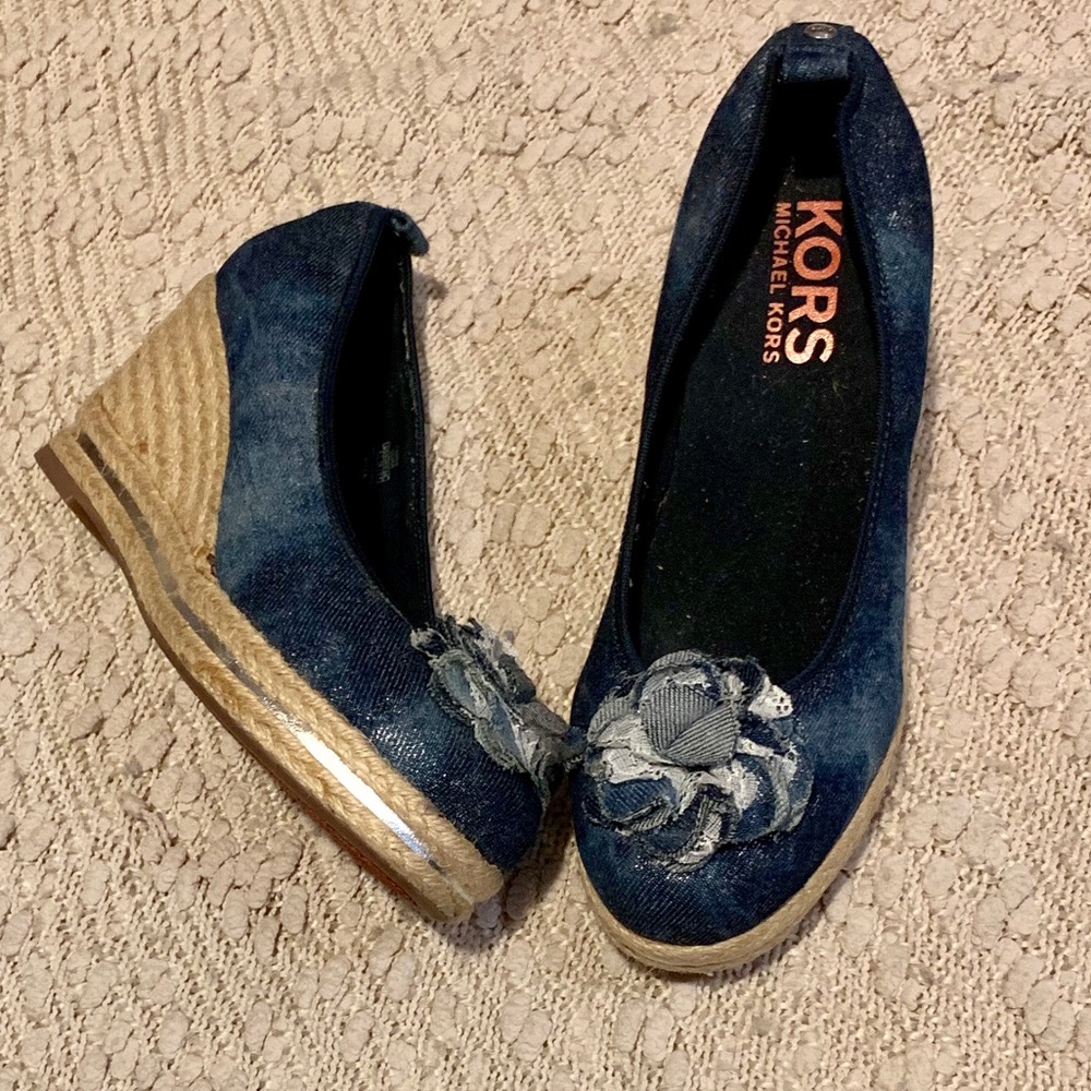 Michael Kors denim wedges